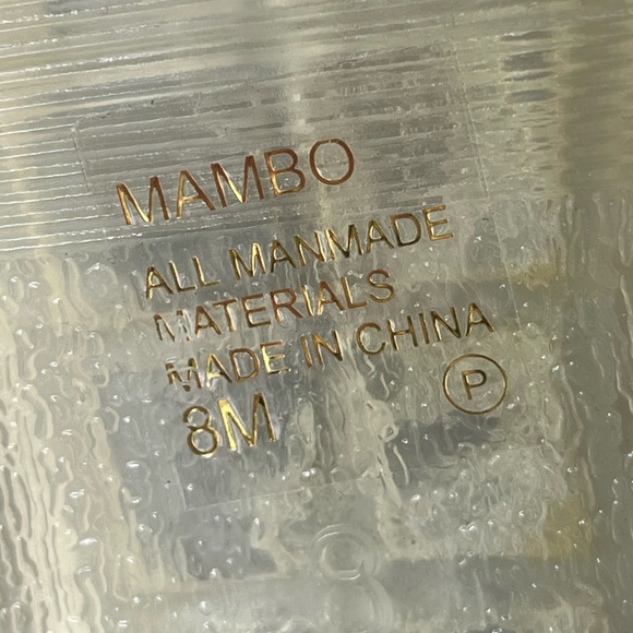 Mudd Vintage Y2K Clear Holographic Square Toe Chunky Kitten Heels Size 8 - Picture 9 of 9